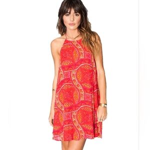 Show Me Your Mumu Katy Halter Dress in Pink Colada
